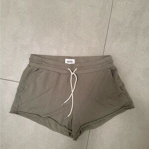 Light Green MATE the Label Terry Shorts